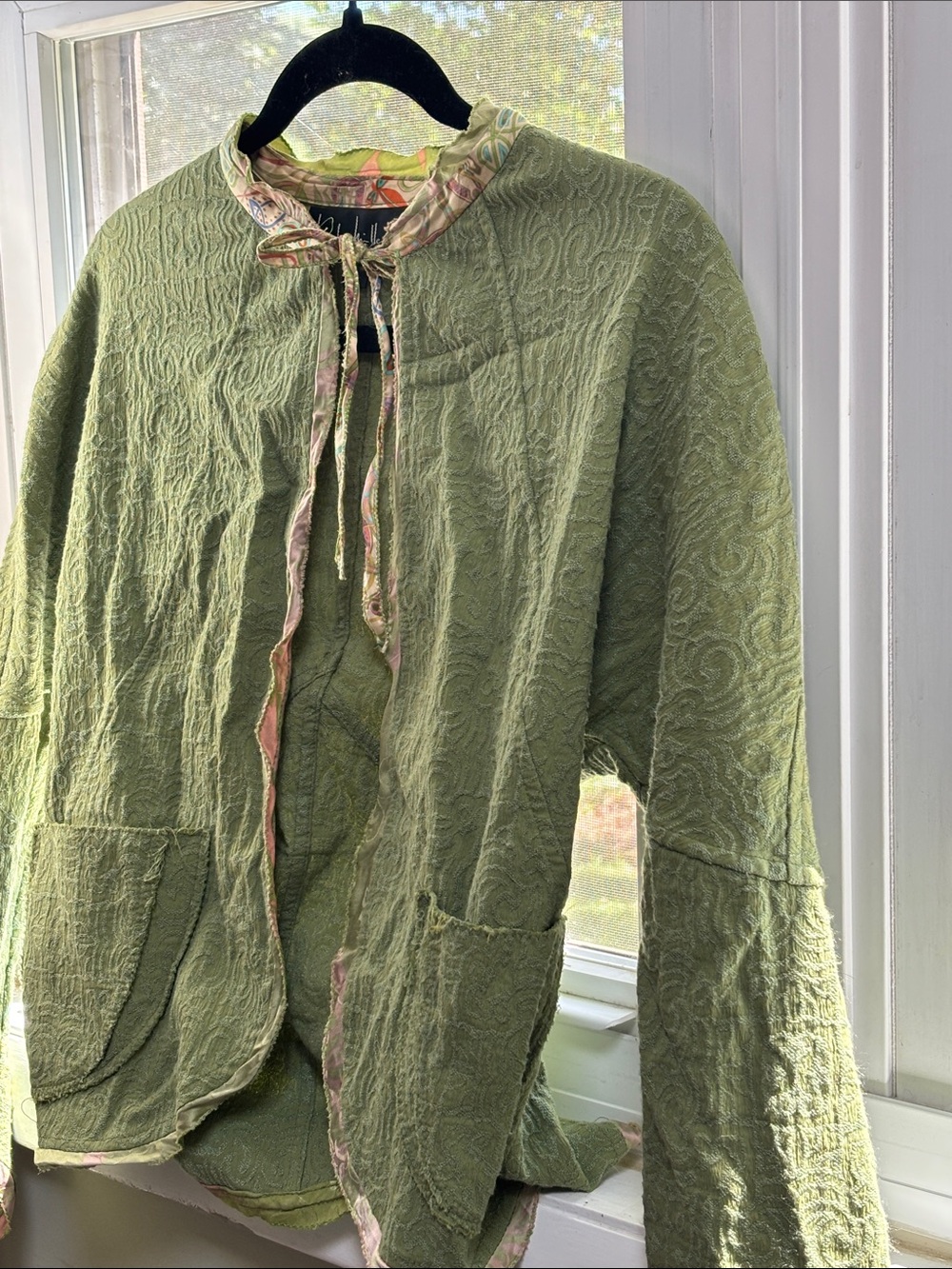 Nicole Miller Collection~ Rare Vintage Jacket Tie CollarFloral Detail XS Size 2